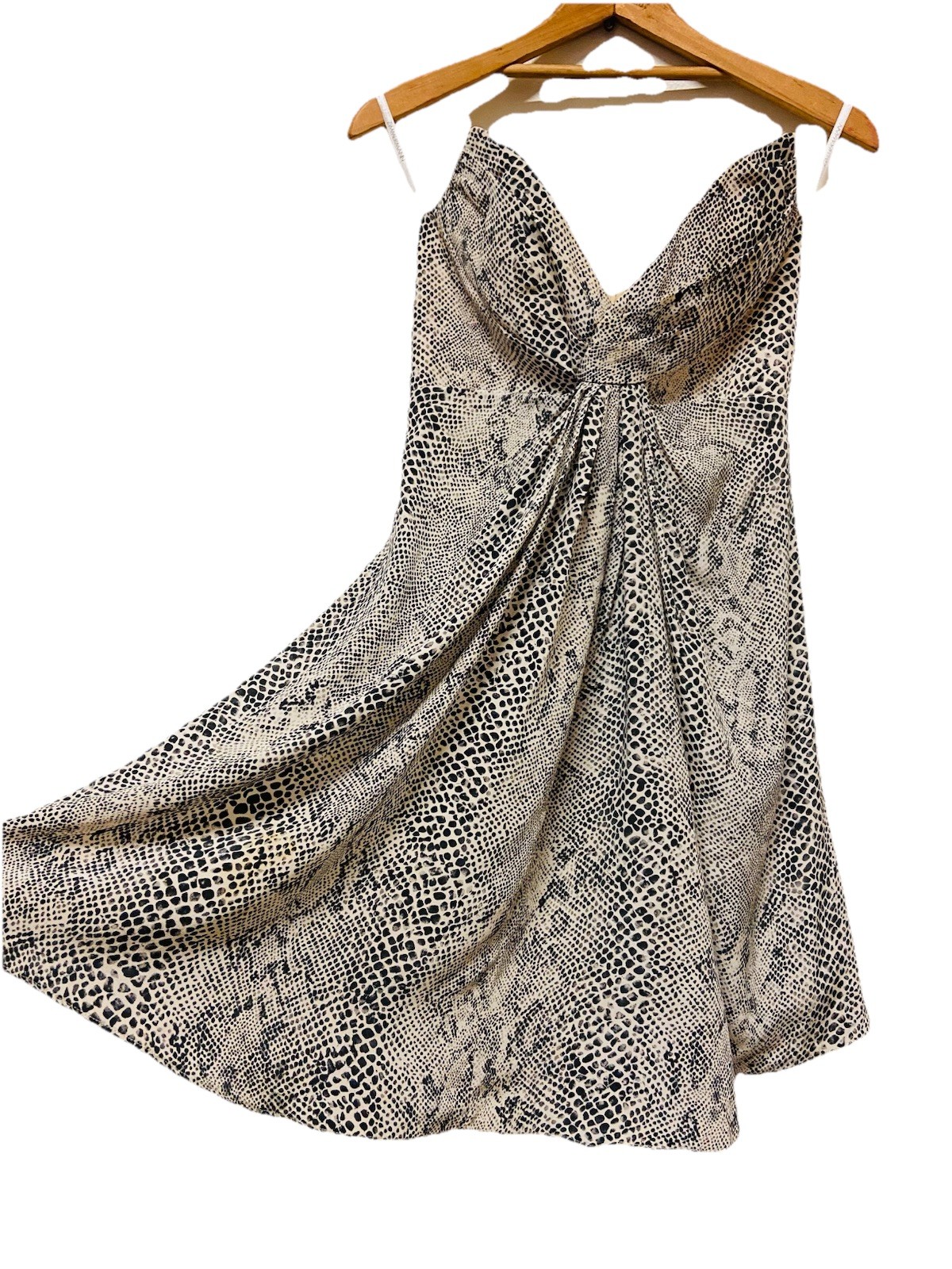 ZIMMERMANN 100% Silk Strapless Snake Print Boned Mini Dress Ladies Size 0 6 - 8