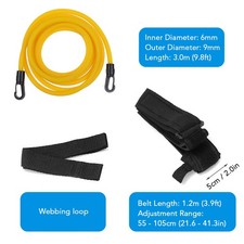 Swimming Training Belt Stationary Swim Training Leash Cord Swim Resistance TOOQ