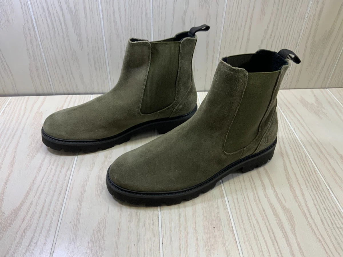 olive chelsea boots