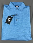 FootJoy Golf Shirt Polo Space Dye Lisle Medium Blue Brilliant NWT MSRP $80