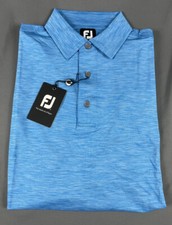 FootJoy Golf Shirt Polo Space Dye Lisle Medium Blue Brilliant NWT MSRP 80