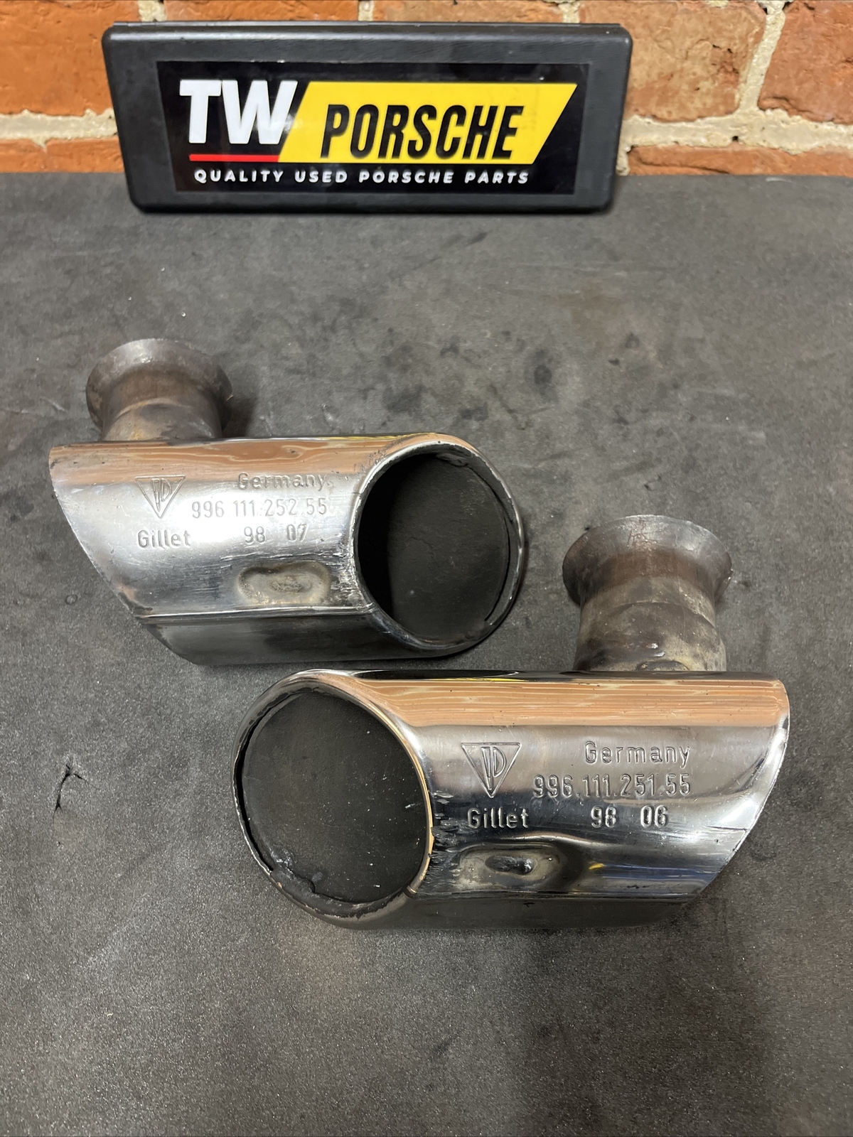 Porsche 996 Exhaust Tips Porsche 996 Tailpipe 99611125155 99611125255 eBay