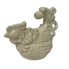 Rooster Red Wing Pottery Ivory Glass Bowl Dish #250 Vintage Scarce Collectible