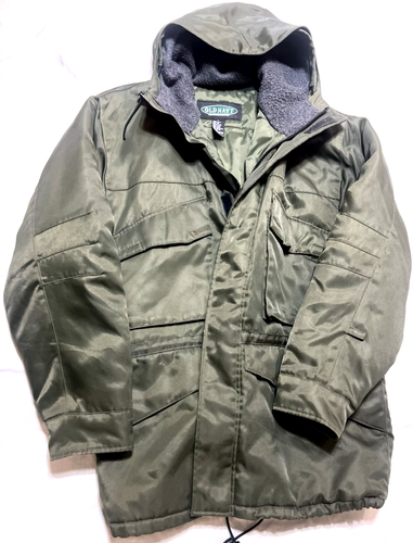 OLD NAVY MENS HOODED DARK GREEN INSULATED COAT size M