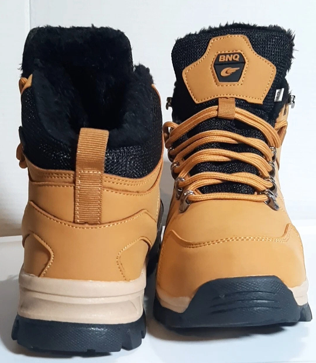 BNQ Outdoors Mens Hiking Boots Waterproof Lightweight Ankle Warm Size 9