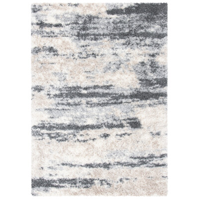 SAFAVIEH Fontana Shag Collection FNT853G Grey / Ivory Rug