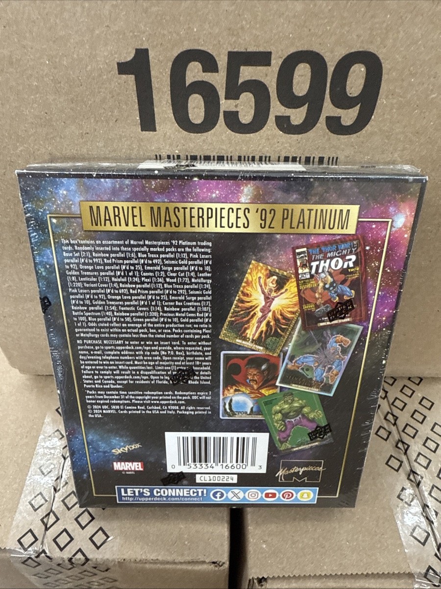 2024 Upper Deck Marvel Masterpieces '92 Platinum Hobby Box | eBay