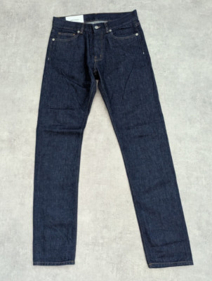 Norse Projects Jeans Mens W28 L32 Navy Slim Dark Denim Trousers Organic Cotton