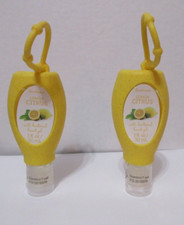 2Flip Cap Antibacterial Hand Gel Sanitizer Lemon Citrus 1oz Travel Sz Adj Holder