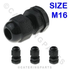 BLACK PLASTIC CABLE GLANDS PACK OF 4 M16 NYLON 10mm WIRE GROMMETS -40ºC TO 100ºC