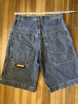 VINTAGE 90s JNCO Brick Wall Jeans Baggy Denim Shorts Wide Leg W30