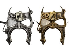 Steampunk Fantasy Aesthetic Silver/Gold Half Face Men Masquerade Custom Mask