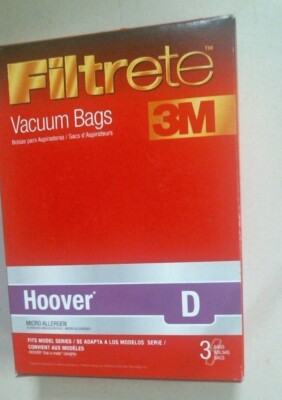 Filtrete 3M 64711, Vacuum Bags, Hoover D, Hoover Dial-A-Matic Upright, 3 Bags FS