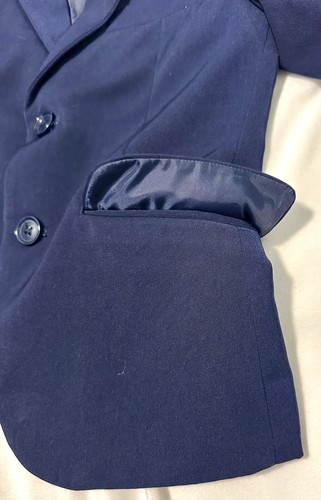 FOUGER USA Boys Navy Blue Blazer Suit Size 4 Two Button - Picture 11 of 13
