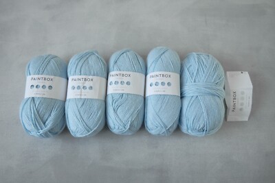 5x Paintbox Yarn - Simply DK 100g, 100% Acryl in hellblau (Duck Egg Blue)