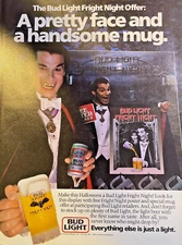 1985 Magazine Advertisement Bud Light Fright Night Halloween Offer