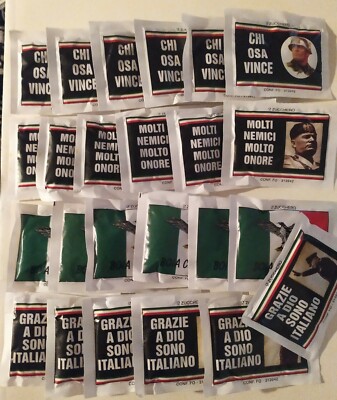 24 Bustine Zucchero Assortite Mussolini Frasi Duce Ebay