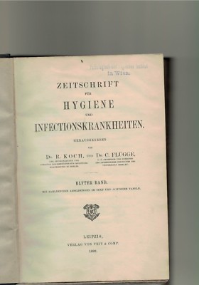 Robert Koch - Zeitschrift für Hygiene 1892 - Medizin
