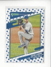 2021 Donruss Variations Independence Day #150 Jacob deGrom (Big Apple) Mets VAR