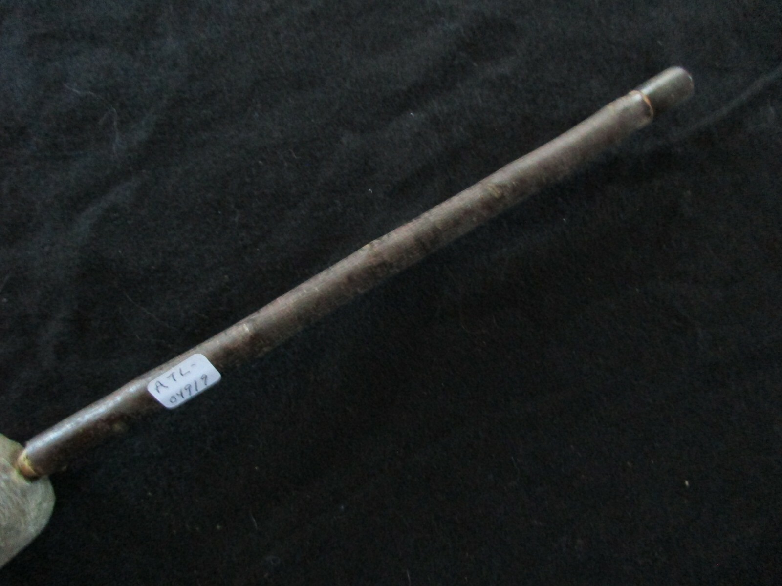 NATIVE AMERICAN PIPE BOWL & STEM, STONE "BEAR" EFFIGY PIPE,  ATL-0625*04919