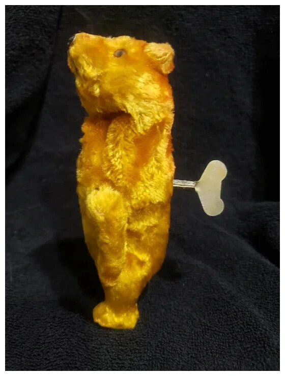 Adorable Vintage Germany Wind Up Automaton Teddy Bear