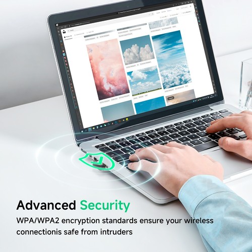 DBIT 650Mbps Mini USB WiFi Adapter for PC 5GHz/2.4GHz Dual Band Wireless Dongle - Picture 5 of 10