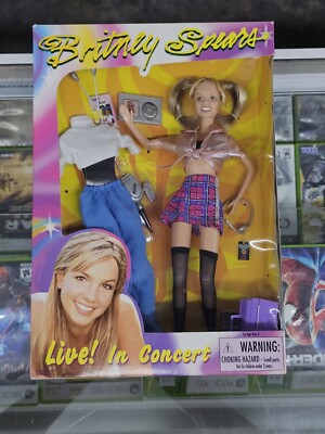 Britney Spears Live in Concert Doll Pink Shirt Plaid Mini Skirt Play Along NEW