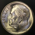 1953 S ROOSEVELT DIME BU FRESH FROM ORIGINAL ROLL-LOT 3042