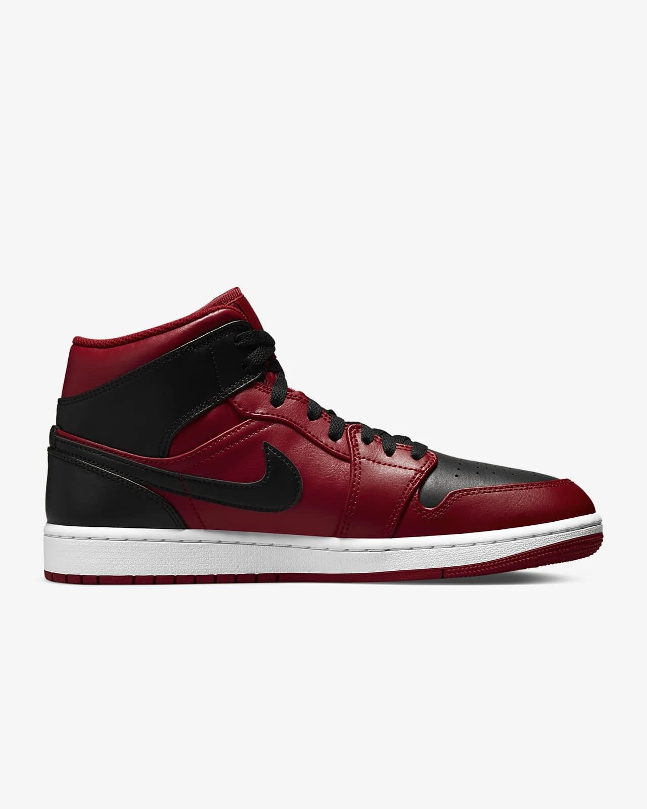 Nike Air Jordan 1 Mid Reverse Bred Black Red Shoes UK Ubuy