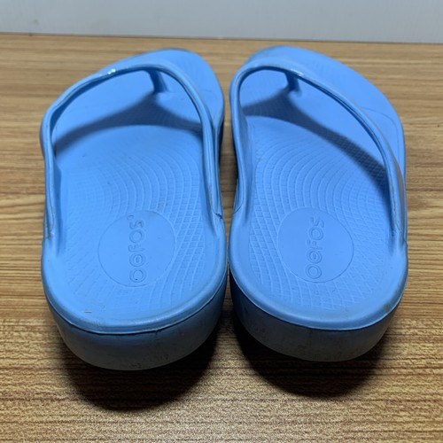 Oefos Women's Baby Blue Rubber Flip-Flop Sandals 7W EU38 - Picture 2 of 5