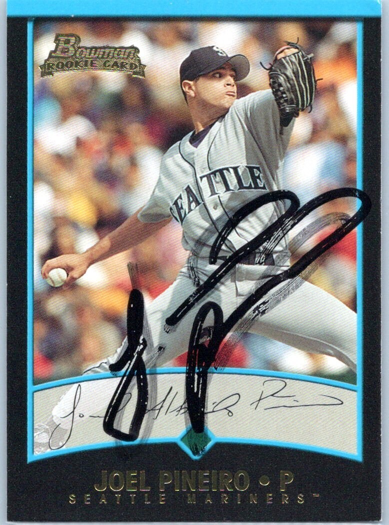 2001 Bowman Joel Pineiro #356 On Card In Person Signature Auto