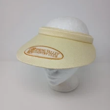 Spring Valley Country Club Faux Straw Vintage Style One Size Sun Visor Hat Cap