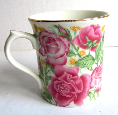 Lenox Fine Porcelain Mug ROSE Flower Blossom Collection By Suzanne Clee 1995