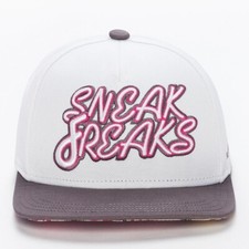 Flat Fitty Girliez Sneak Freak Women's Snapback Cap, White / Gray / Pink