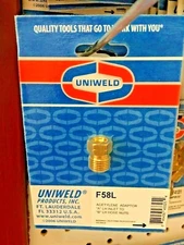 Acetylene Adapter "A" LH Inlet to "B" LH Hose Nuts F58L