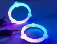2x Dream color Flow series RGB sharingan halo ring Turn Signal Flash Chasing DRL