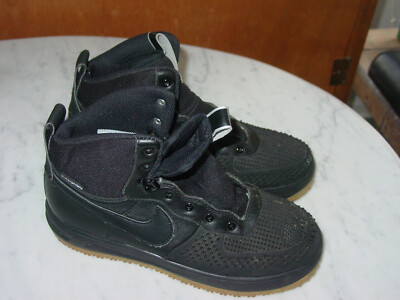 2016 Nike Lunar Force 1 Duckboot Black/Gum Youth Boots Size 7Y Sold As Is!