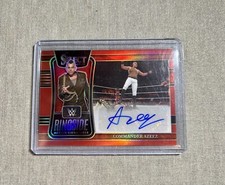 2022 Panini Select WWE COMMANDER AZEEZ Auto Red Wave Prizm #’d/99