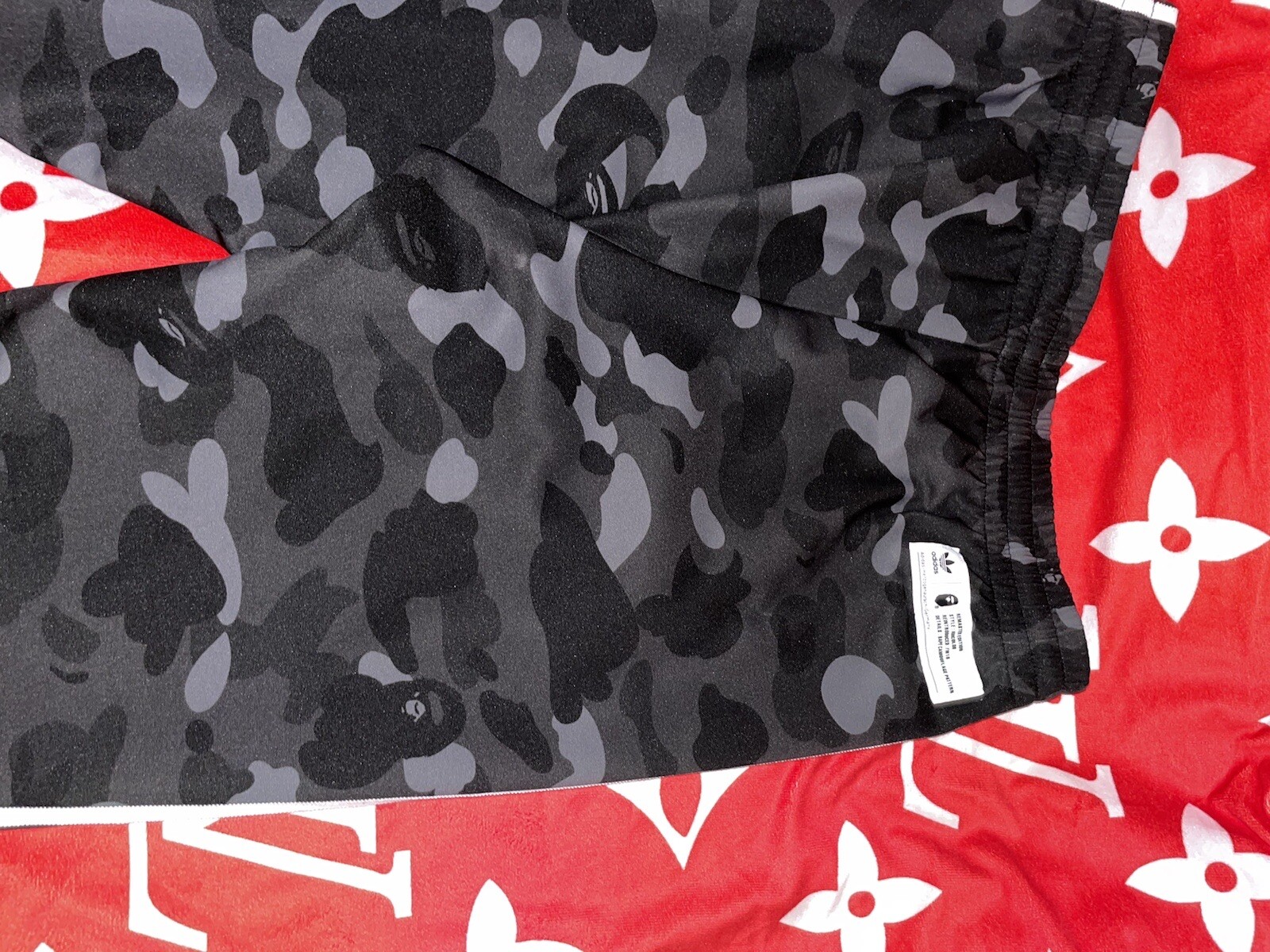 BAPE X adidas adicolor Track Pants Black Cinder Size L Large image 7