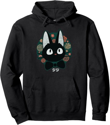 Aesthetic Kawaii Jiji Cat Face Lover Japanese Anime Pullover Hoodie