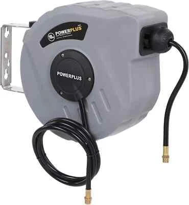 POWERPLUS POWAIR0215 automatischer Druckluft-Schlauchtrommel 10m 12 Bar NEU