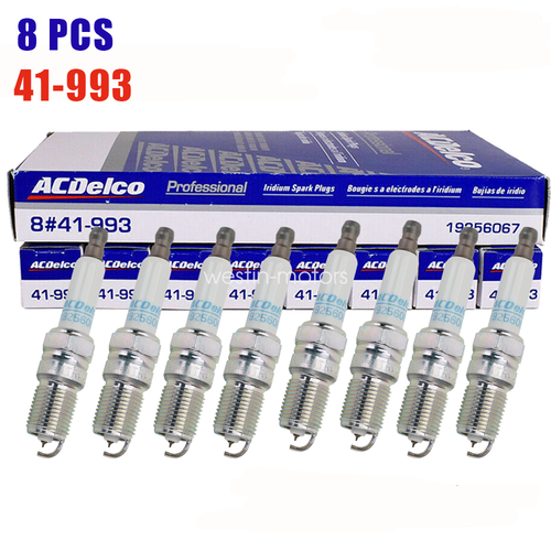 8PCS 41993 IRIDIUM SPARK PLUGS AC DELCO 19256067 For Chevy Tahoe GMC
