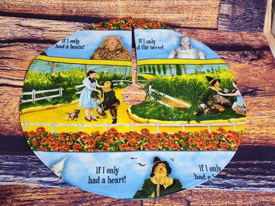 Handmade Mini 19'' Christmas tree skirt WIZARD OF OZ SCARECROW DOROTHY LION #2