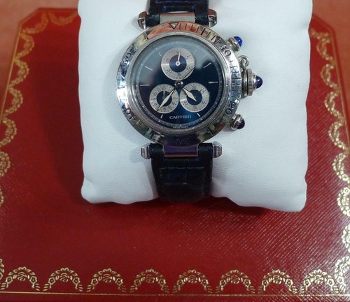 Chronograph Watch Quartz SS Blue 36mm 