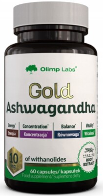 (Einheit/0,27 ) Gold Ashwagandha 60 Kapseln OlimpLabs  Energie Vitalität D/S