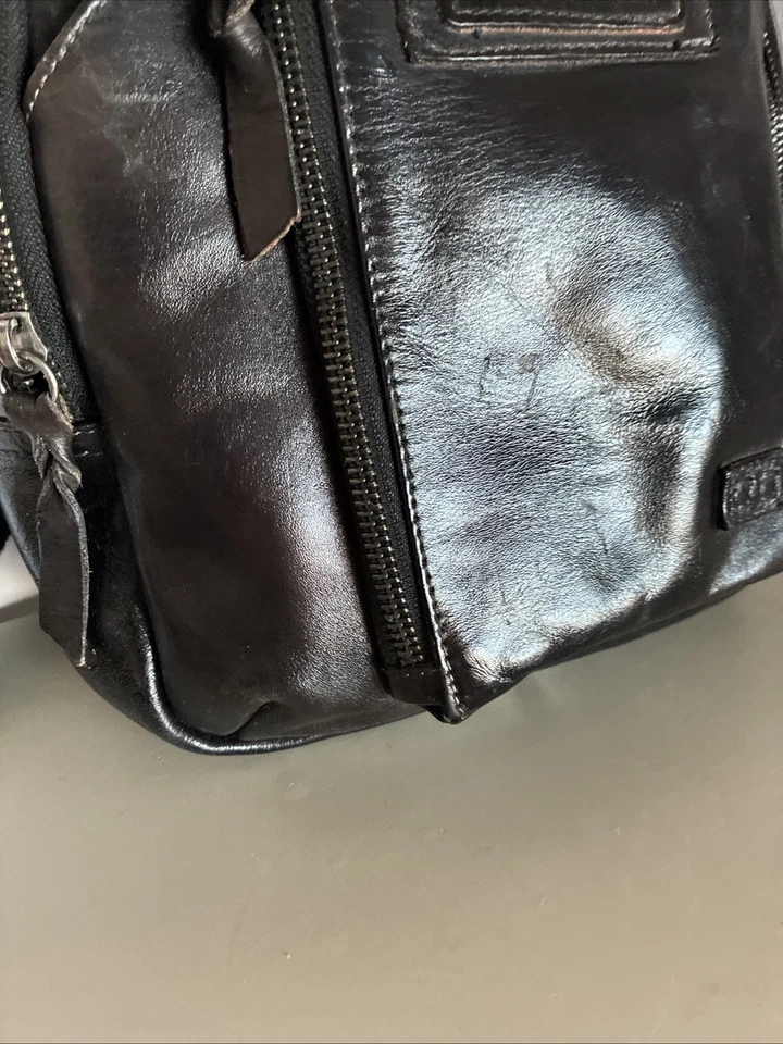 Bed Stu Beau 黑色皮革背包 单吊袋 260 美元 零售 — 第 4/4 张图片