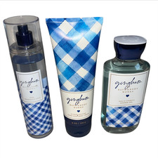 Bath Body Works GINGHAM Fragrance Mist Spray Lotion Cream Shower Gel Lot of 3