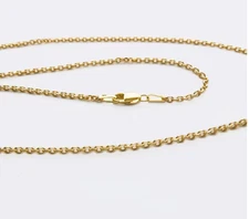 14k Yellow Gold Cable Link Pendant Chain/Necklace 18" 1.5 mm 1.4 grams RCAB40