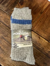 Woolrich men's 2 pack soft Merino Wool blend Boot Socks Large / L Brown New NIP