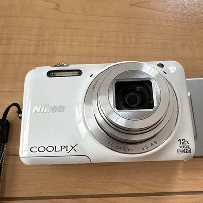 Nikon COOLPIX S6600 White Digital Camera 16MP 12x Optical Zoom
